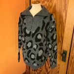 RD Style Stitch Fix  leopard Henley style fuzzy sweater Photo 7