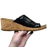 Baretraps “Flossey” Black Slip-On Cork Wedge Sandals Women’s Size 9M Photo 16