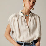 J.Crew New Capitaine shirt Baird McNutt Irish linen Flax Medium NWT Quiet Luxury Photo 0