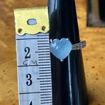 Genuine Aquamarine Sterling Silver Heart Ring Size 7 Photo 6