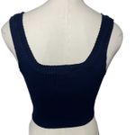 Cotton Citizen Ibiza Ribbed Tank Top Navy Square Neck Stretch Crop Knit Size M Photo 2