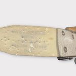 Bronze Studded Bone Colored Genuine Leather Belt with Silver Floral Buckle White Photo 4