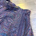 Vintage Geiger Made In Austria Dark Paisley Print Wool Skirt Size 36 Small Blue Photo 3