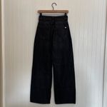 ZARA  High Rise Wide Leg Cotton Denim Jeans in Washed Black Size 2 Photo 6