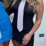 Lucy in the Sky  Mini Dress Black One Sleeve Photo 0