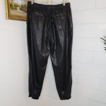 BLANK NYC  NWT Black Faux Vegan Leather High Rise Drawstring Jogger Pockets Sz 30 Photo 1