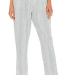 Free People  Make a‎ Stand Trouser in Blue Seersucker Stripe Size XS Photo 0