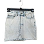Bardot Light Wash Mini Denim Skirt Photo 5