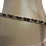 Set of 3 Gold Chain and Brown Faux Leather Belts Womens 8 Photo 1