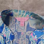 Lilly Pulitzer Elsa Top Into The Deep Womens XS Blue Tropical Resort Beach 22128 Photo 1