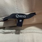 Quince Ultra Stretch Ponte Straight Leg 4-Pocket pants in Ecru Women's M Petite Photo 4