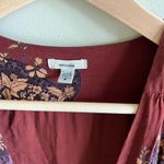 Ecote  Urban Outfitters Charlotte Plunging Romper Size 2 Brown Floral Long-Sleeve Photo 3