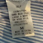 Andree by Unit Blue White Pinstripe Tiered Babydoll Top Size M (1122) Photo 11