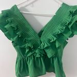 Entro  green ruffle top  Photo 2