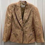 Giorgio Armani Le Collezioni Tan, Pink, Purple Linen Silk Suit Skirt Set Sz 12 Photo 0