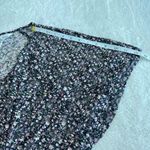 Kirra ‎ Top Womens XS Black Mesh Lace Ditsy Floral Stretch Sheer Oversized Blouse Photo 6