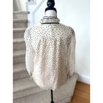 Loft  Cream Black Polka Dot Ruffle High Neck Bow Victorian Romance Blouse Photo 1