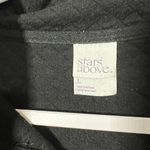 Stars Above Quilted Pullover Sweatshirt in Black Sz Large with Front Pocket Photo 2