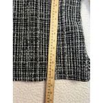 Talbots Sweater Womens Large Black White Plaid Bell Sleeve Stretch Business Top Photo 4