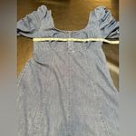 Free People  Cotton Cheyenne Denim Mini Dress w/ Pockets & Statement Sleeves Photo 10