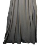 Missguided Double Front Slit Black Maxi Dress Plunging VNeck Size 2 Elastic Bust Photo 6