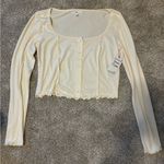 BP  ivory women’s sweater, front buttons, size large, NEW WITH TAGS Photo 0