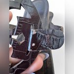 Tory Burch MILLER Croc Embossed SANDALS IN Chocolate BROWN SIZE 9 Photo 6