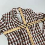 Joie ‎ Blazer Womens Medium Brown Anilah Empire Plaid Double Breasted Jacket Photo 4