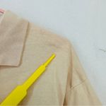 American Eagle  Short Sleeve Polo Cropped Shirt Woman’s Size XS Light Pink Cream Photo 3