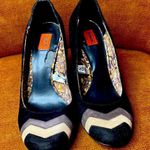 MISSONI For TARGET Black Suede Pumps Chevron Size 7” Photo 2