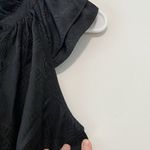 Sézane Sezane Black‎ Silk Castelle Ruffle Neck Button Front Blouse Size 36 Photo 4