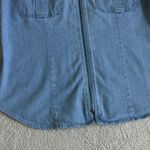 Westbound Vintage 90s Full-Zip Denim Short Sleeve Shirt Casual - Sz Medium Photo 4