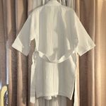 NWT Turquas Size L White Waffle Knit Robe Size L Photo 8
