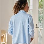 Frank & Eileen  $168 Patrick Popover Henley Top Shirt Pullover Mineral Blue RARE Photo 1