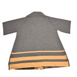 Etcetera E3 by  Women’s XL Rare Wool Blend Knit Coat Gray Mustard Stripe in EUC Photo 3