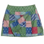 Vineyard Vines  Patchwork Blue Gee Pink Palm Golf Overlap Mini Skirt Sz 2 Photo 2