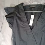 J.Crew  Black V-Neck Ruffle Sleeve Top NWT Photo 2