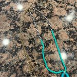 BaubleBar Sugar fix by Bauble Bar Turquoise Tassel Necklace Photo 3