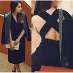 Aritzia Babaton Women's Dress Alex Jumper Criss Cross Back Lined Blue Size 2 Photo 1