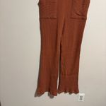 Free People Picnic Sweater Ribbed Flare Lounge Pant Terra Cotta- Size Medium Photo 4