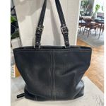 Coach Hamilton Purse Shoulder Hand Bag Black Pebble Leather Tote, Medium, EUC Photo 1