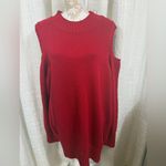 Susan Graver  Red Cold Shoulder Knit Sweater Women’s 3X Cotton Blend Pullover Photo 1