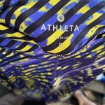 Athleta  Cropped Leggings Radical Stride Blue Yellow Purple Size Small Photo 3