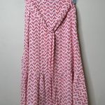 Hill House NEW  Mirabel Maxi Wrap Skirt Pink Spaced Floral Poly Crepe XL Photo 5