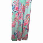 Lilly Pulitzer  Sloane Maxi Dress L Minty Fresh On The Rocks Shell Print Preppy Photo 7