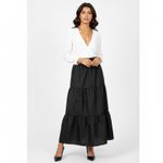 Vince Camuto Black Cottagecore Farmhouse Full A Line Panel Maxi Skirt 1X Photo 6