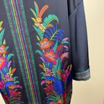 DR2 Womens Floral Kimono Sz S/M Multicolor Open Front Boho‎ Colorful Lightweight Blue Photo 3