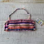 Hobie Smock This Way Bandeau Bikini Top NWT size Medium Striped Halter Neck Photo 1