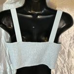 Kendall + Kylie Light Blue Tie-Front Corset Photo 1