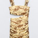 ZARA  Cut Out Printed Tulle Dress Photo 5